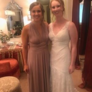 Beige Lulus Bridesmaid Dress Medium - image 1